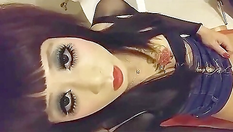 Busty blonde babe with tattooed legs is a true slut