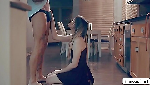 A hot brunette babe gets anal and a deepthroat blowjob