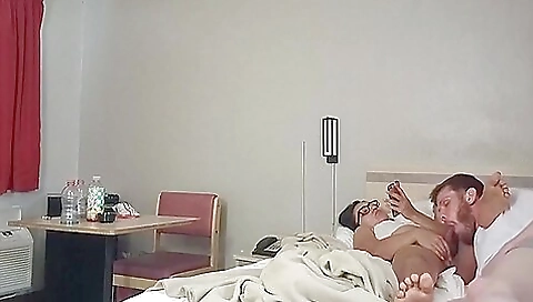 Busty brunette gets her boyfriend deep throated in the kitchen