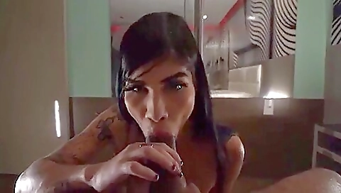 Tattooed blonde getting anal fucking in amateur porn