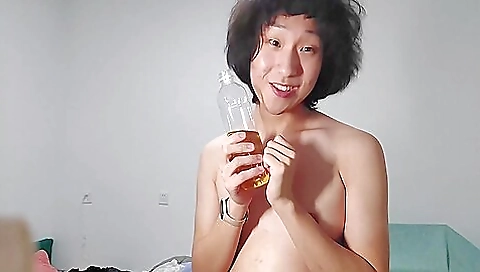 Asian lady with a perfect body enjoys a foot fetish