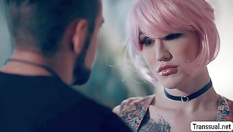 Busty tattooed teen with a busty pussy gets fucked