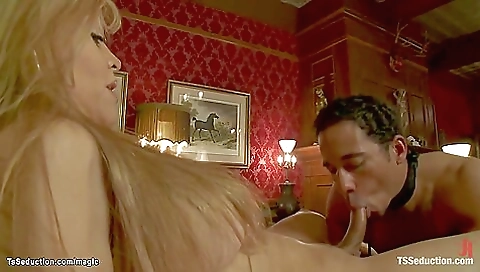 Busty brunette and her blonde girlfriend get anal sex