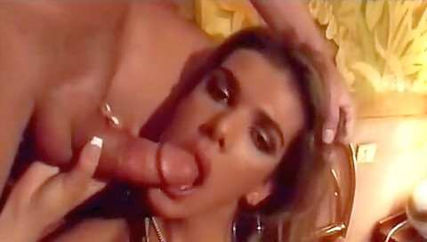 Horny blonde and two dudes fuck a busty busty blonde