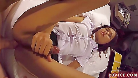 Asian hottie is fucked by her lover in a hot anal pov video